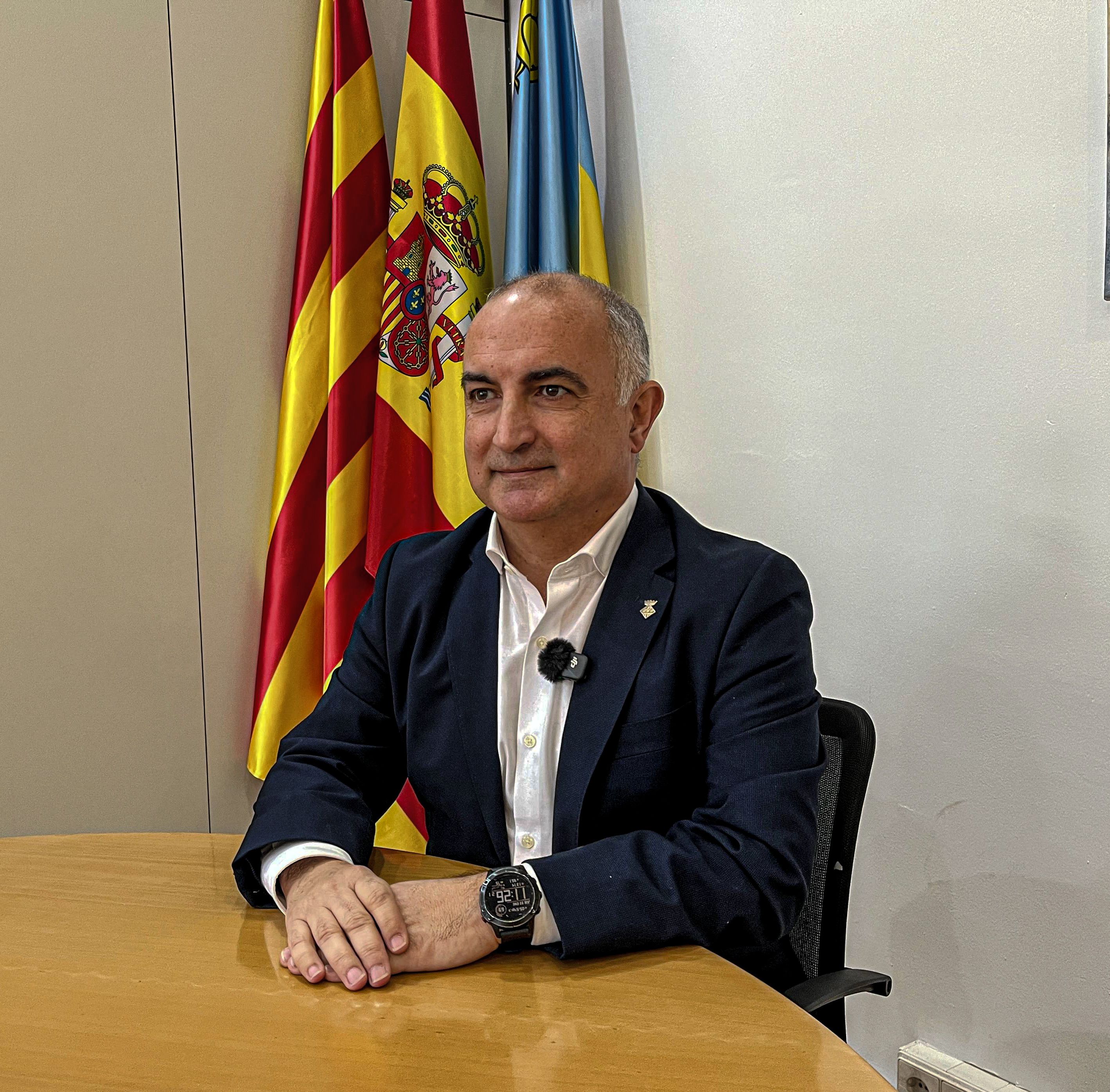 Luis Tirado durant l'entrevista. Foto Marc Mata