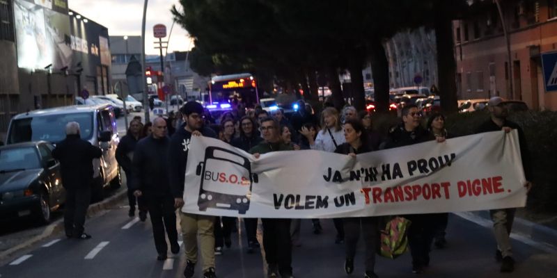 Protesta de la plataforma BUS.OS. Foto: Marc Mata (Arxiu) 