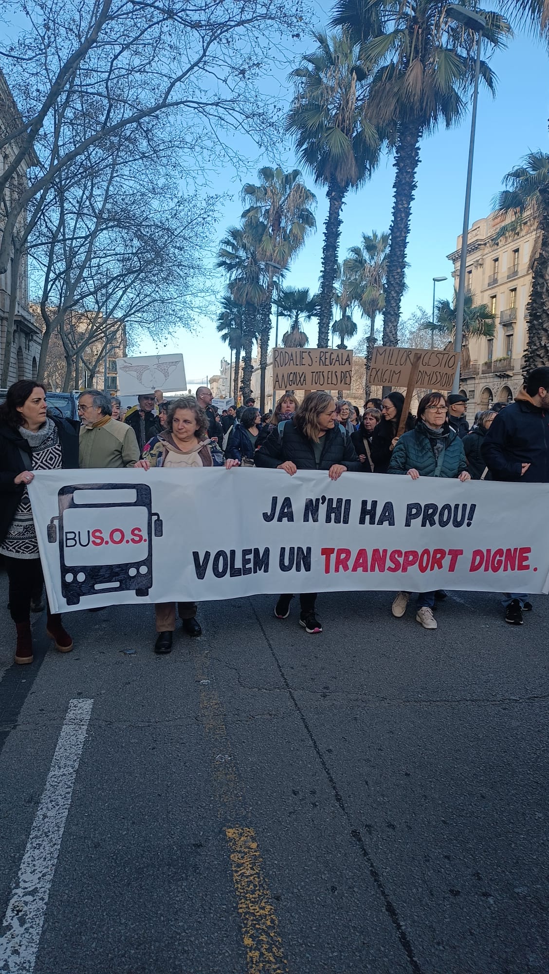 BuS.O.S Ripollet ha participat a la protesta. Foto: Cedida