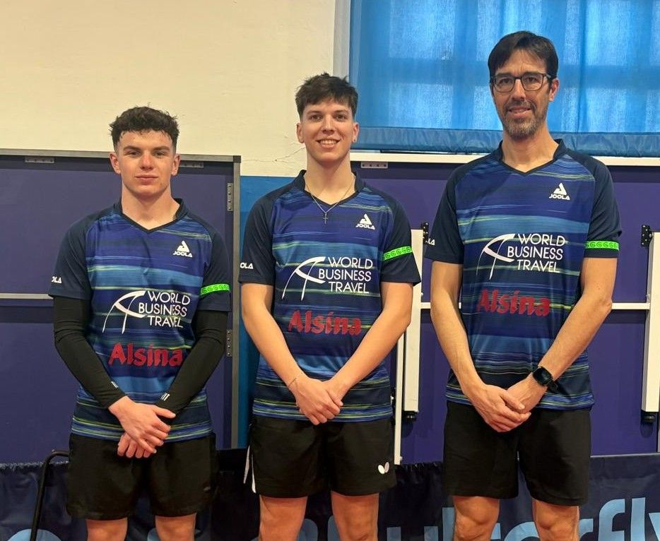 D'esquerra a dreta: Pau, Alex i Miquel. Foto: Tennis Taula Ripollet