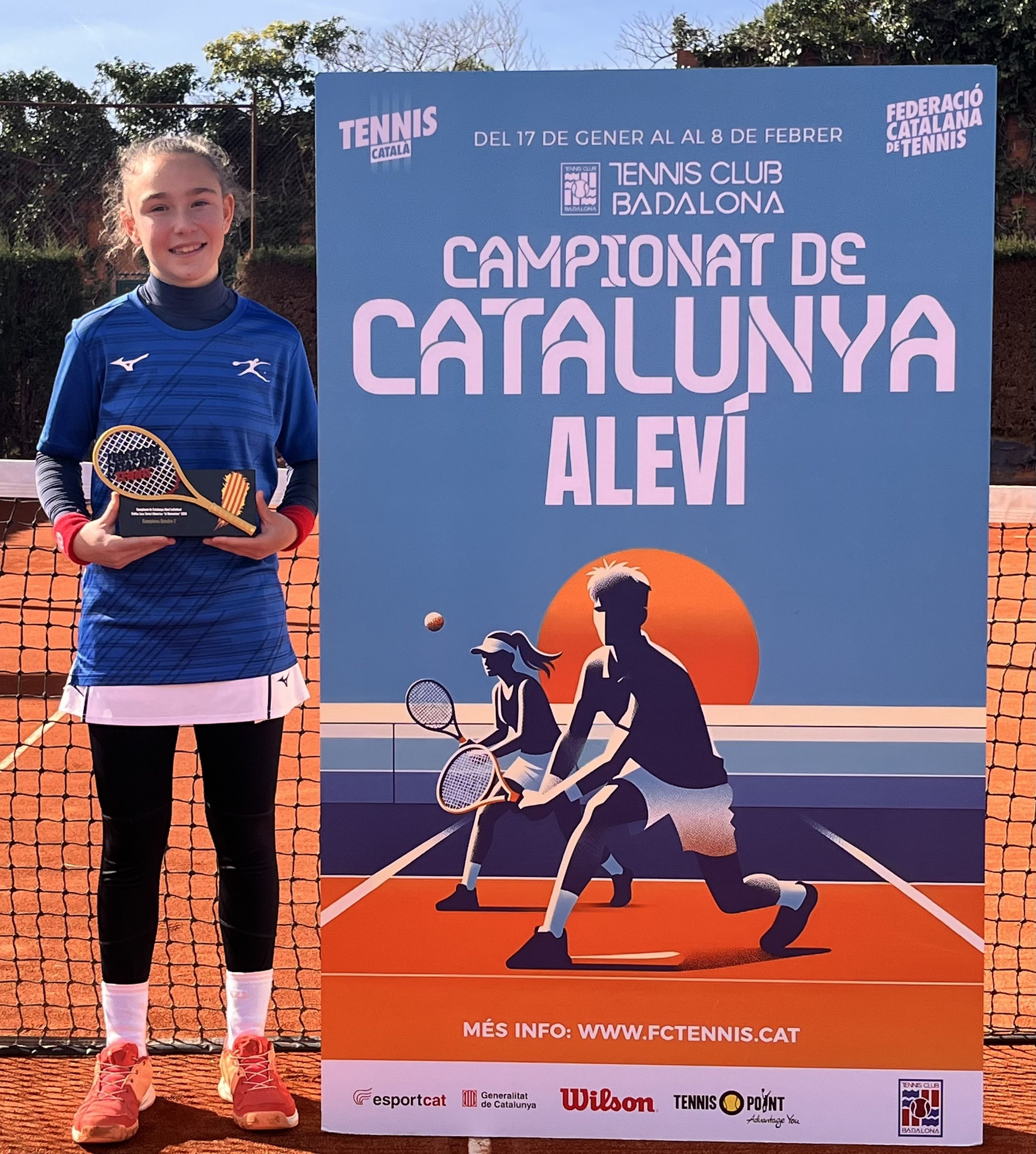 Paula Gómez Molina, campiona del Campionat català de Tennis. FOTO: Cedida