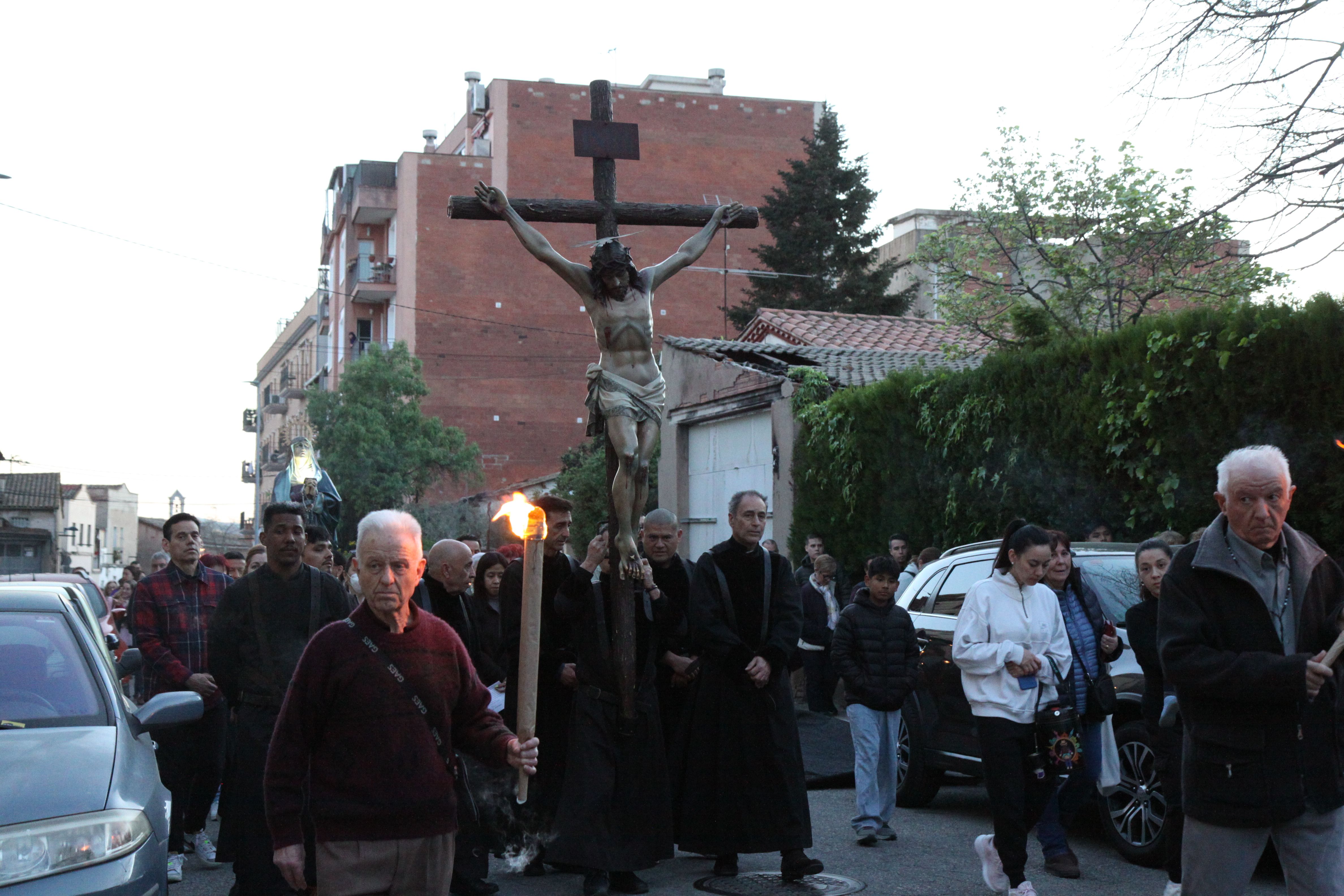Imatges del Via Crucis de Divendres Sant. Foto: Laia Jubany