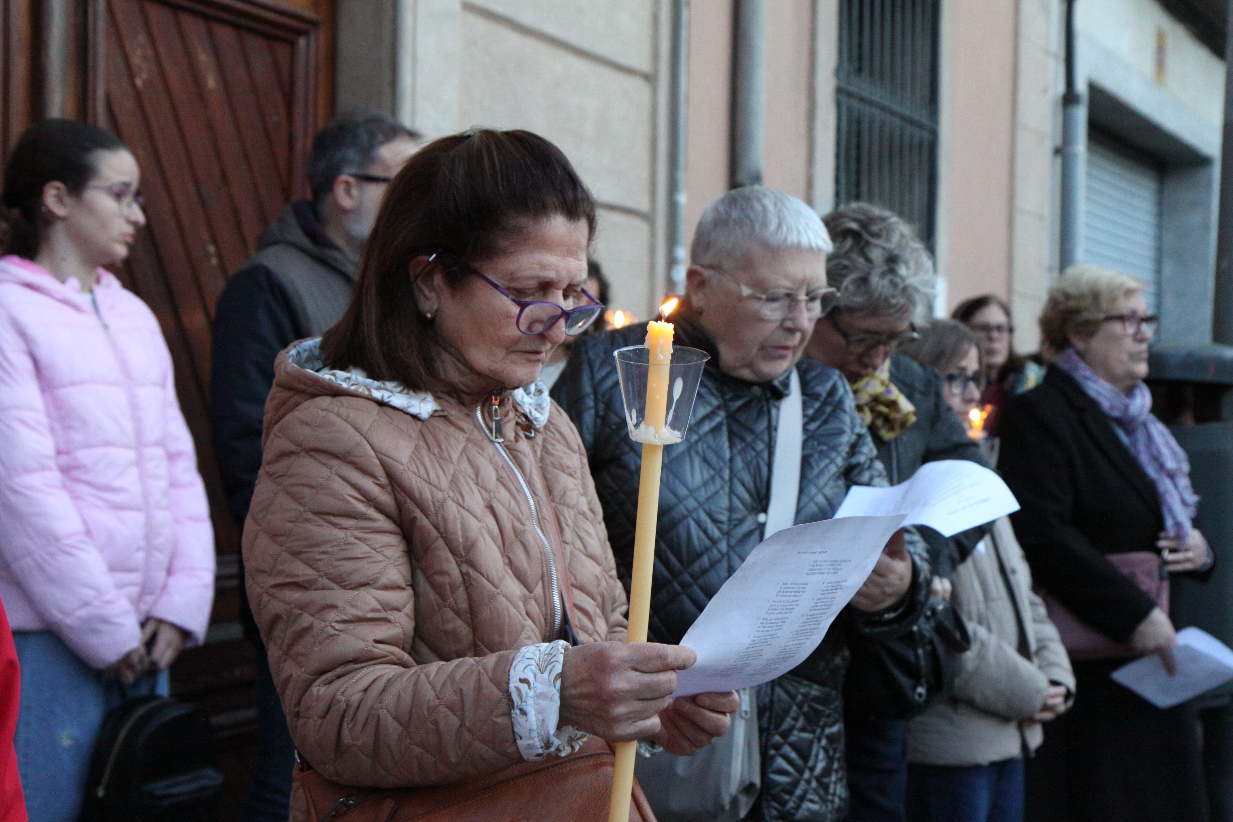 Imatges del Via Crucis de Divendres Sant. Foto: Laia Jubany
