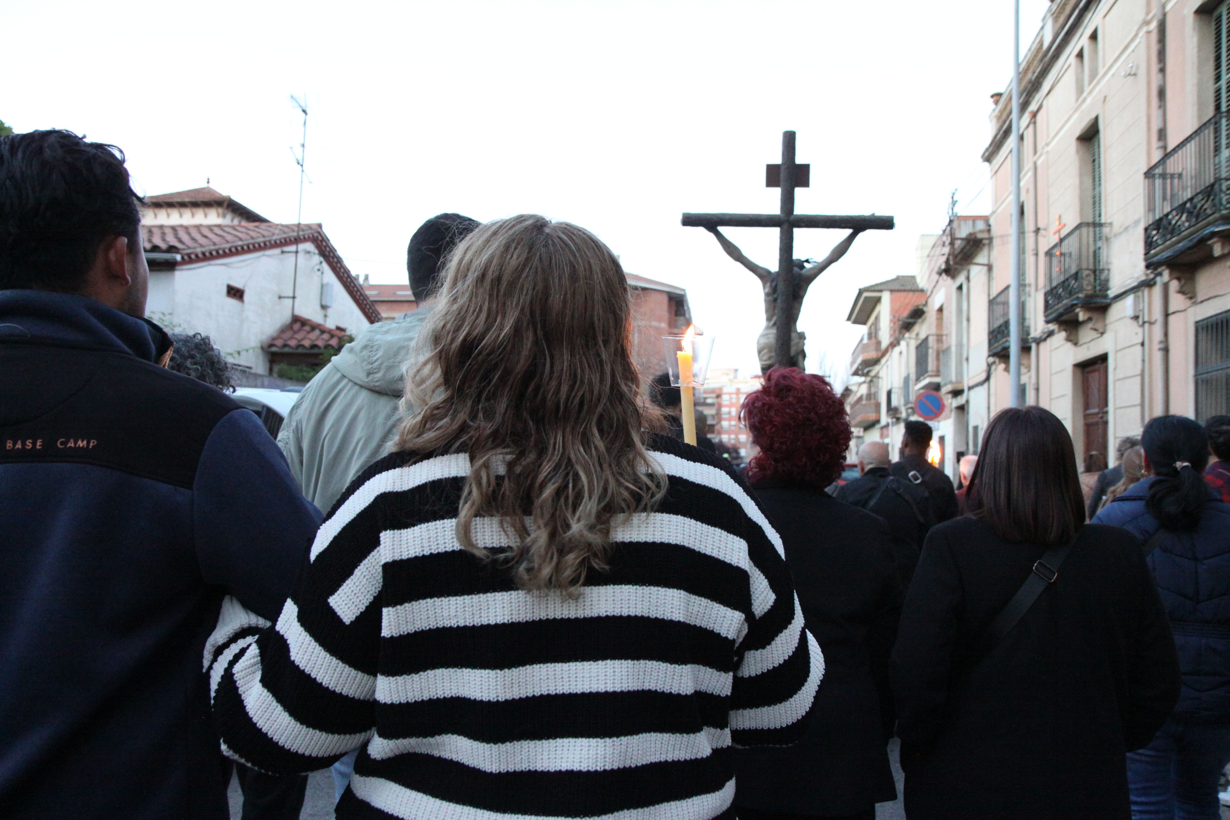 Imatges del Via Crucis de Divendres Sant. Foto: Laia Jubany