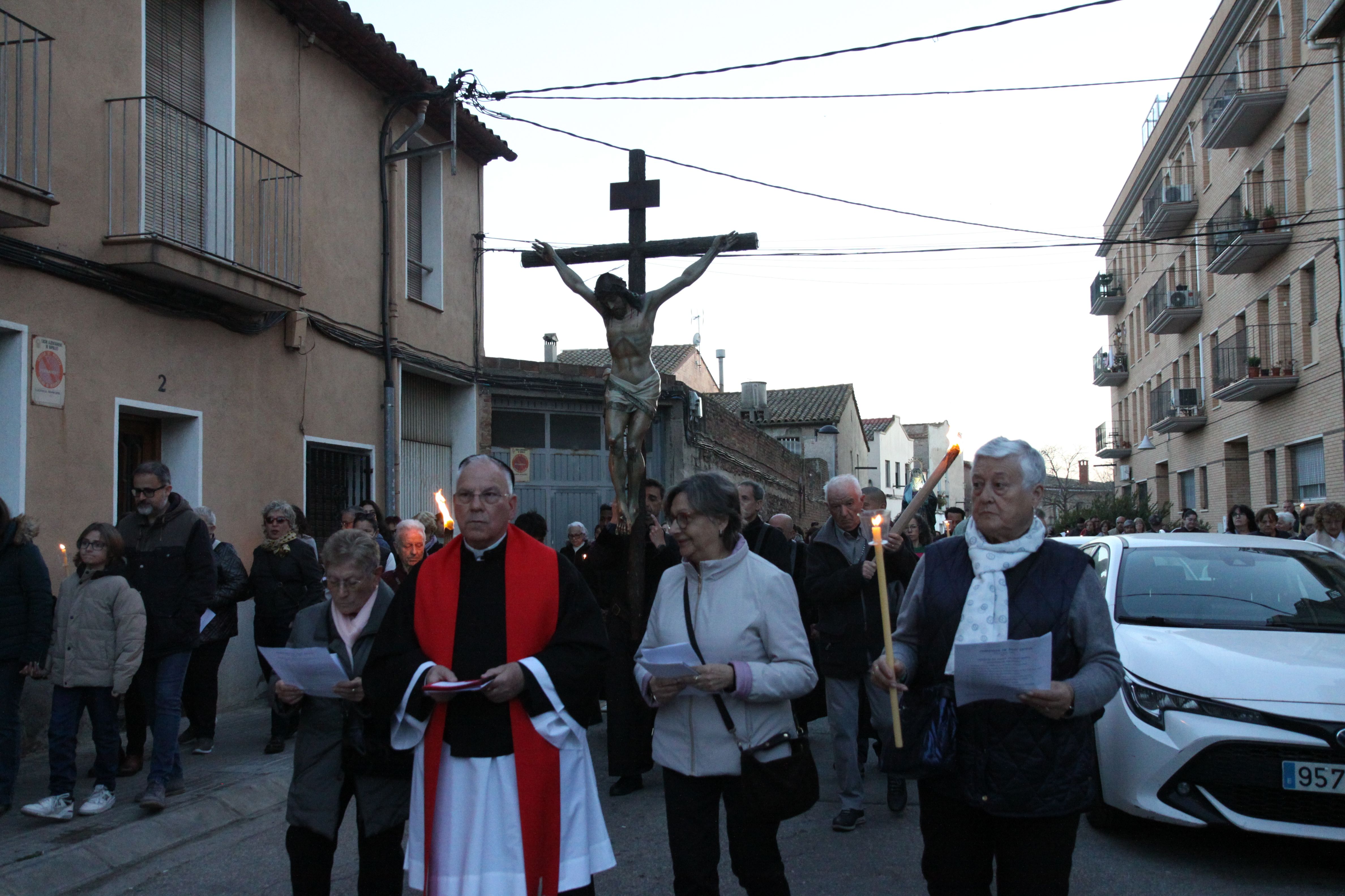 Imatges del Via Crucis de Divendres Sant. Foto: Laia Jubany