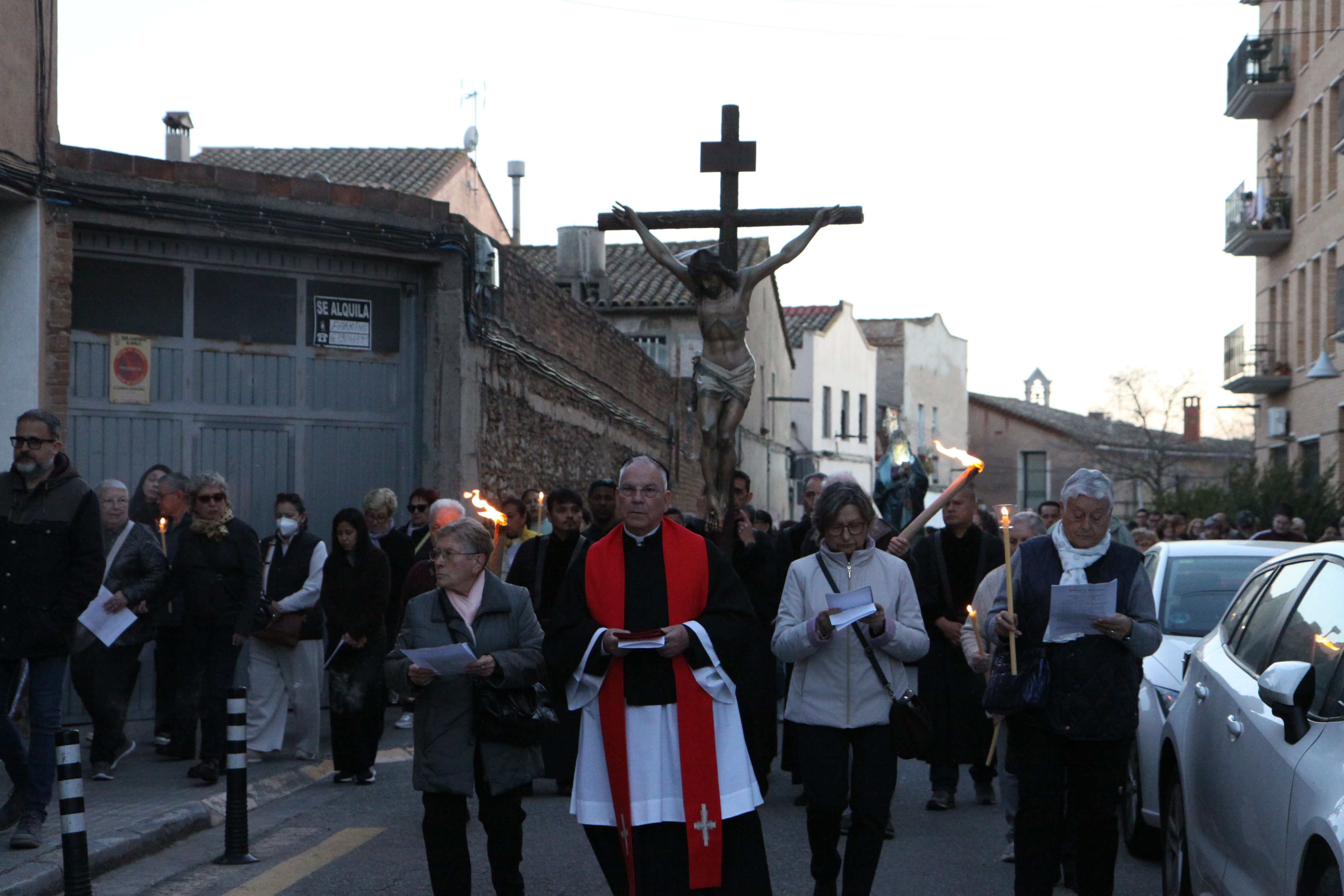 Imatges del Via Crucis de Divendres Sant. Foto: Laia Jubany