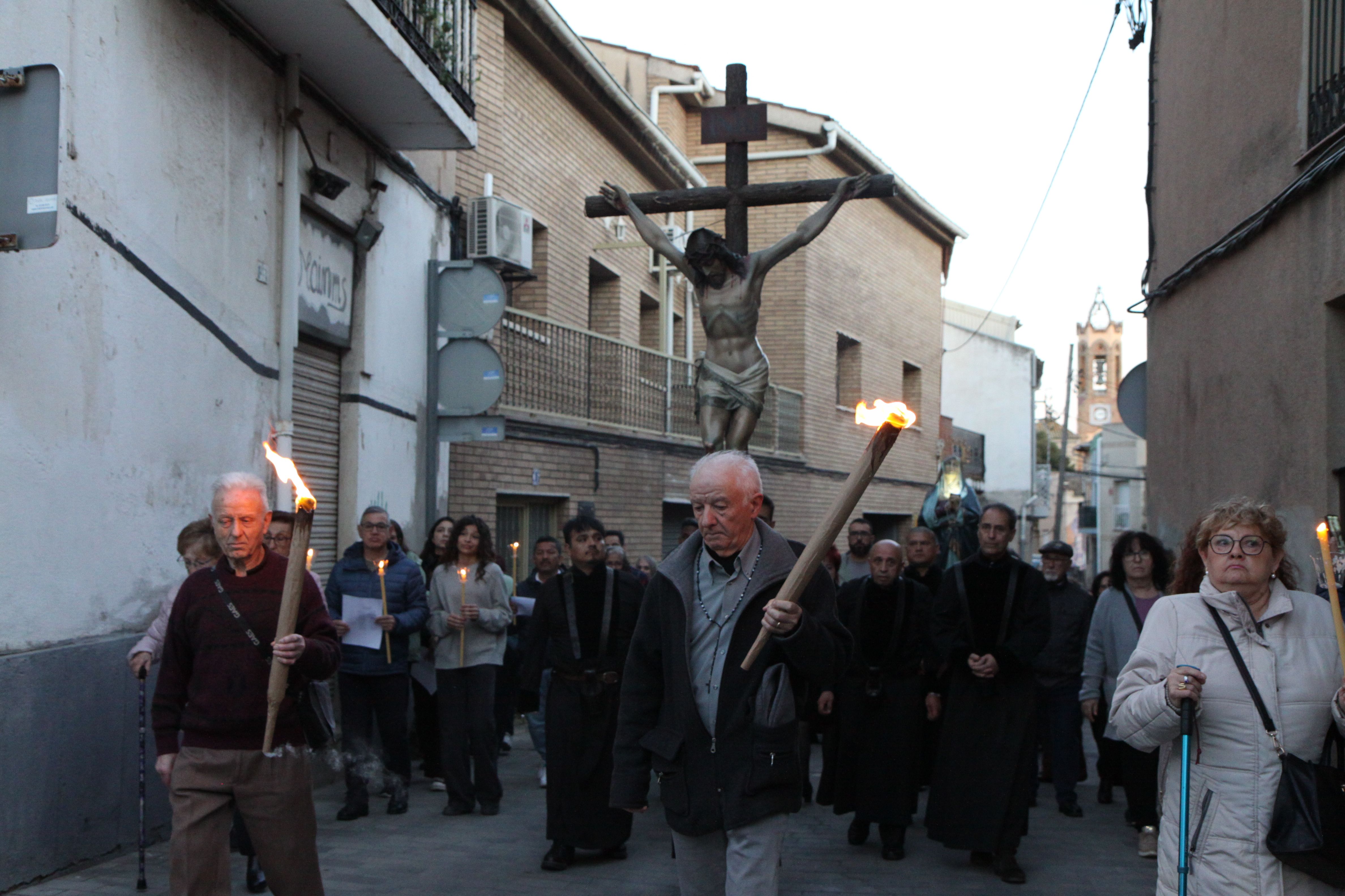 Imatges del Via Crucis de Divendres Sant. Foto: Laia Jubany