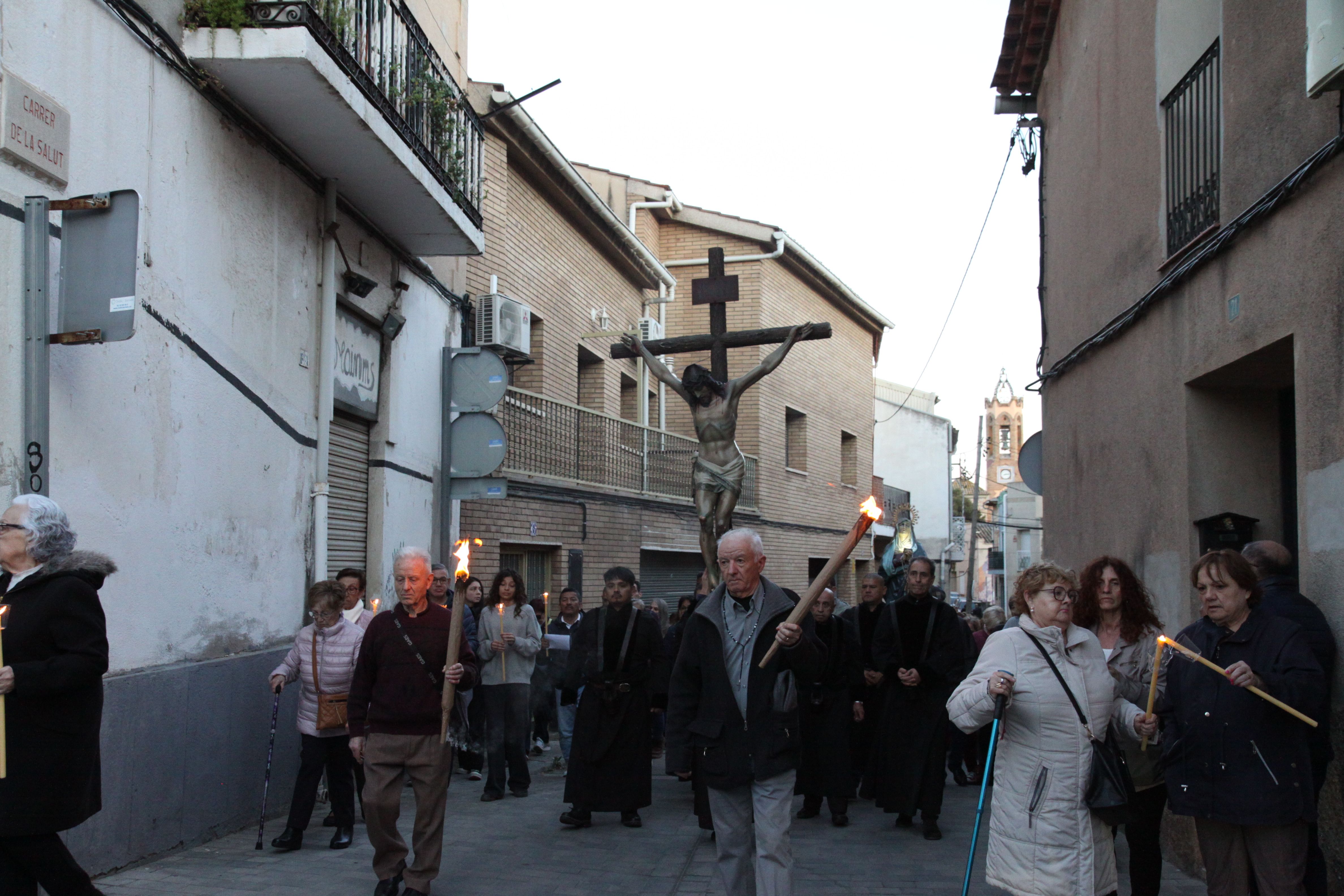 Imatges del Via Crucis de Divendres Sant. Foto: Laia Jubany