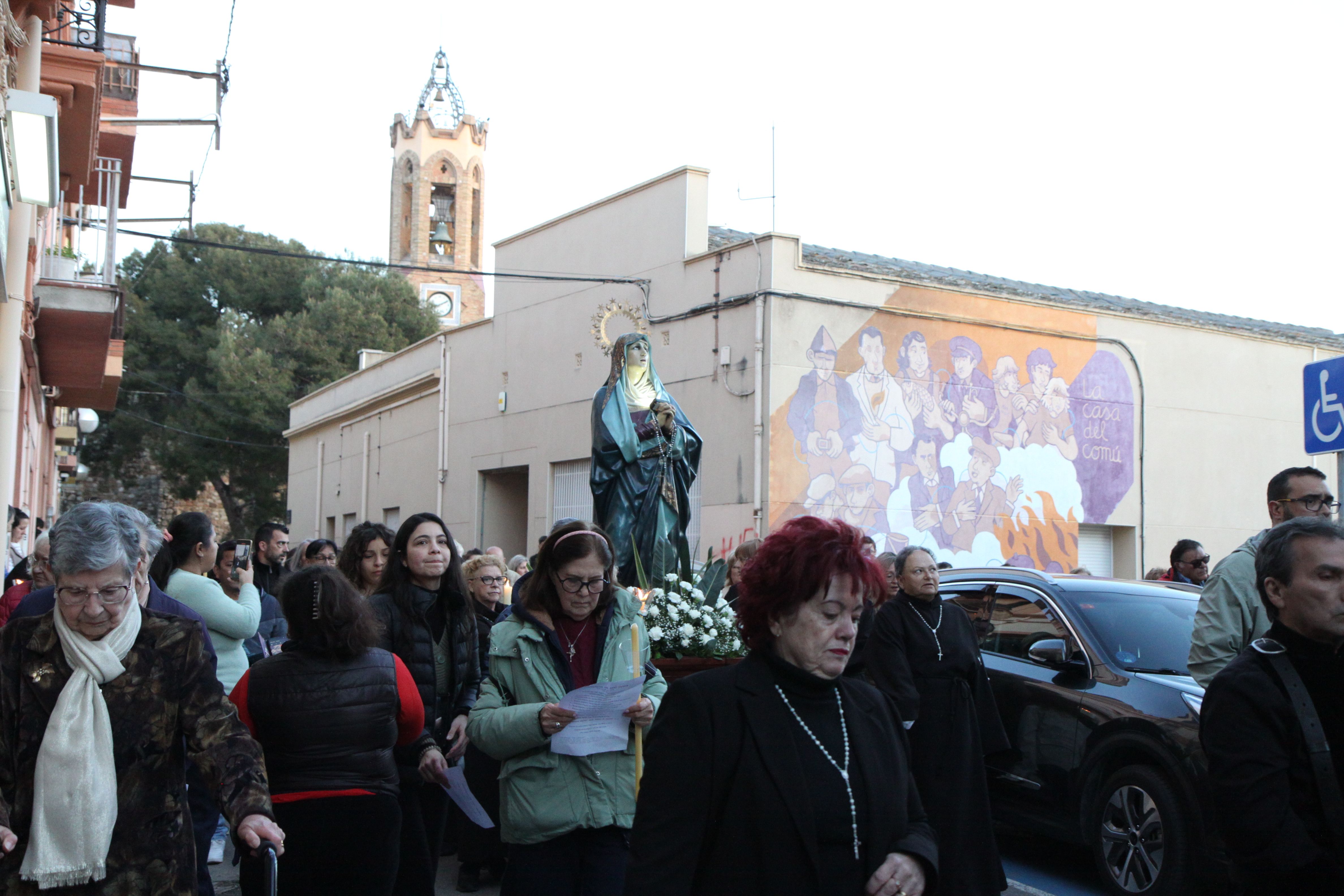 Imatges del Via Crucis de Divendres Sant. Foto: Laia Jubany