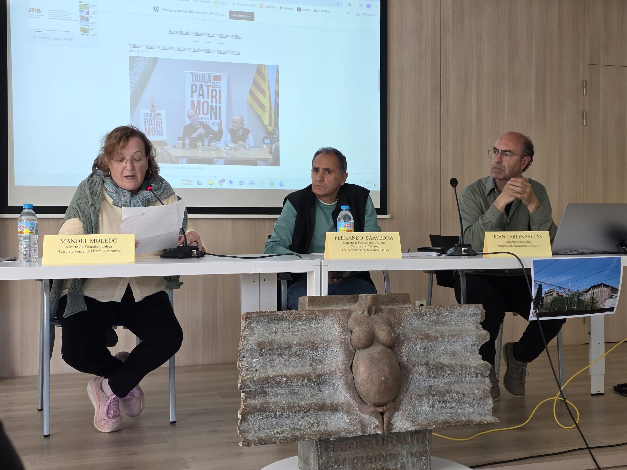 Presentació del projecte de l'amiant. FOTO: Marc Mata 