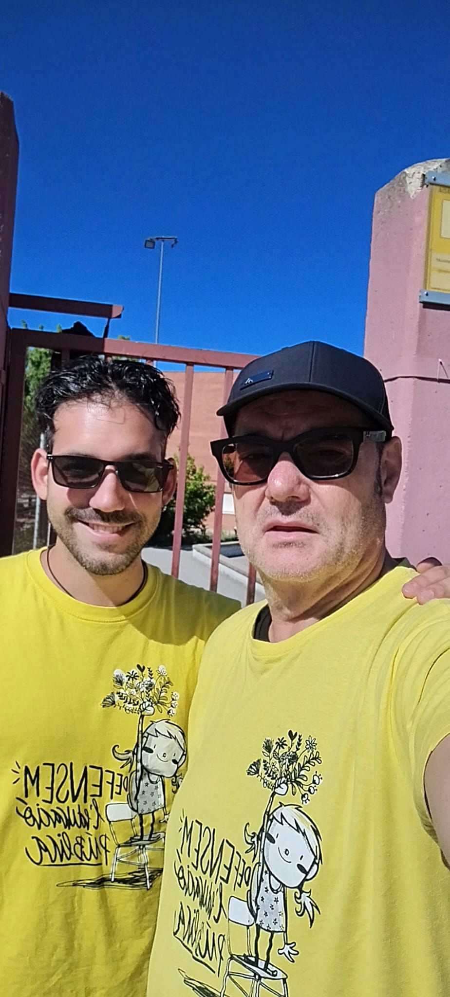 Casado i Gandia, preparats per a una jornada de vaga. FOTO: Cedida