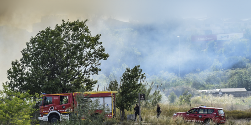Un incendi a Ripollet l'any 2024. FOTO: Marc Mata