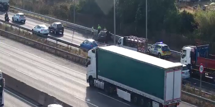 Accident a la B-30 a Barberà FOTO: Trànsit
