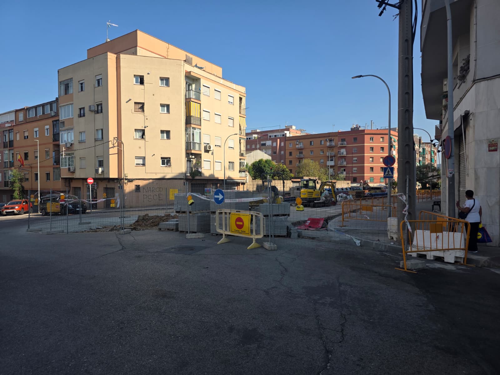 Obres carrer Sarrià de Ter. FOTO: Marc Mata 