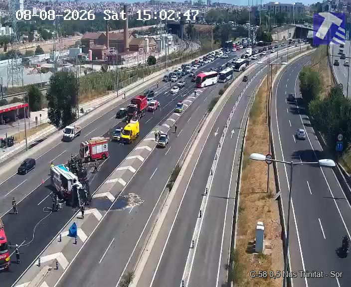 Moment de l'accident. Foto: Trànsit 