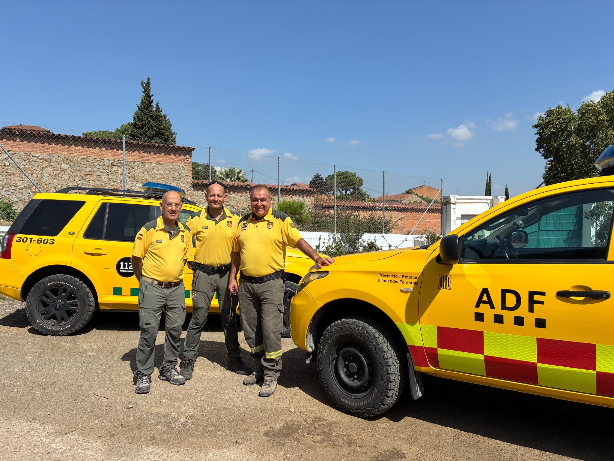 Antonio Soler, Xavier Parra i Manel Gómez, membres de l'ADF 301. Foto: Laia Jubany