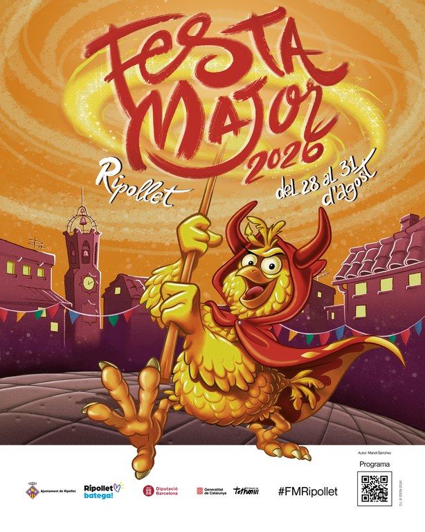Cartell oficial de la Festa Major de Ripollet 2026, per Manel Sánchez