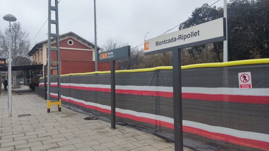 Estació de Montcada-Ripollet a l'inici de les obres el febrer del 2025. Foto: Ajuntament de Montcada