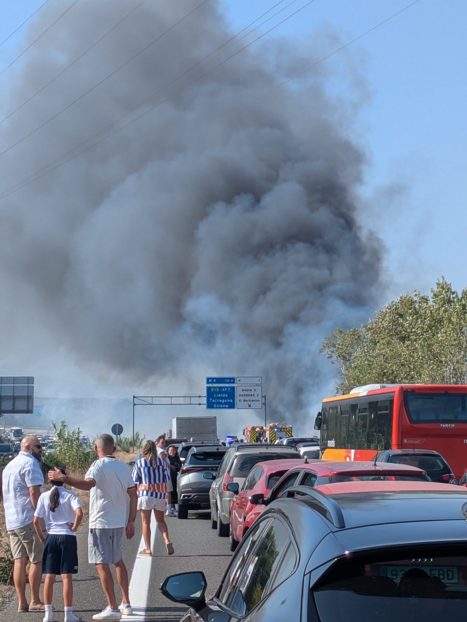 Incendi vist des de la C-58. FOTO: Cedida