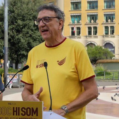 Josep Vila Boix, en un acte de l'ANC a Barcelona. FOTO Cedida
